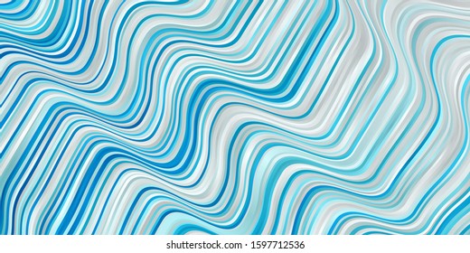 Light BLUE vector texture with circular arc. Abstract illustration with gradient bows. Best design for your ad, poster, banner.