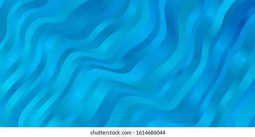 Light BLUE vector texture with circular arc. Colorful abstract illustration with gradient curves. Pattern for websites, landing pages.