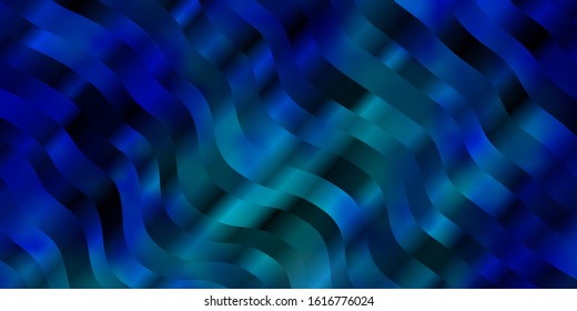 Light BLUE vector texture with circular arc. Illustration in halftone style with gradient curves. Best design for your ad, poster, banner.