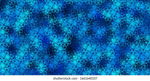 Light BLUE vector texture with circular arc. Bright sample with colorful bent lines, shapes. Pattern for booklets, leaflets.