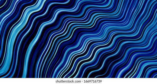 Light BLUE vector texture with circular arc. Abstract illustration with bandy gradient lines. Design for your business promotion.