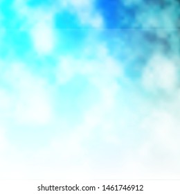Light BLUE vector texture with cloudy sky. Colorful illustration with abstract gradient clouds. Pattern for your commercials.