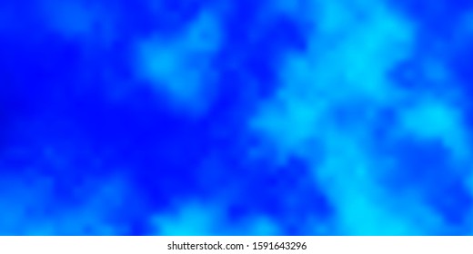 Light BLUE vector texture with cloudy sky. Shining illustration with abstract gradient clouds. Pattern for your commercials.