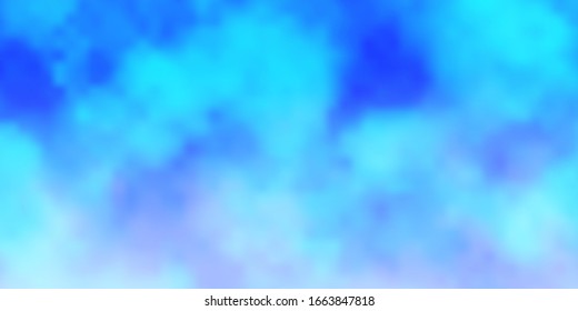 Light BLUE vector texture with cloudy sky. Illustration in abstract style with gradient clouds. Pattern for your booklets, leaflets.
