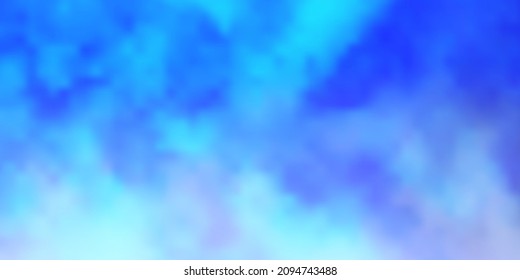 Light BLUE vector texture with cloudy sky. Abstract colorful clouds on gradient illustration. Colorful pattern for appdesign.