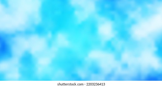 Light BLUE vector texture with cloudy sky. Gradient illustration with colorful sky, clouds. Template for websites.