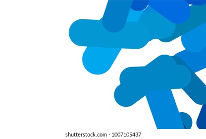 Light BLUE vector texture with colored capsules. Modern geometrical abstract illustration with staves. Best design for your ad, poster, banner.