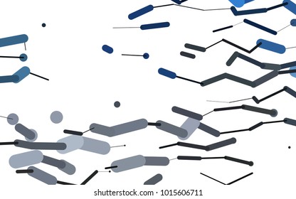 Light BLUE vector texture with colored capsules. Decorative shining illustration with lines on abstract template. The pattern can be used for websites.