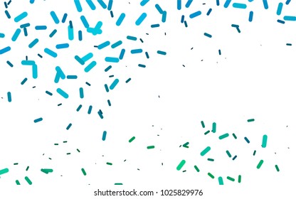 Light BLUE vector texture with colored capsules. Glitter abstract illustration with colored sticks. The pattern can be used for websites.