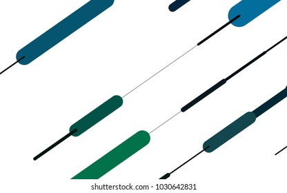 Light BLUE vector texture with colored capsules. Glitter abstract illustration with colored sticks. Best design for your ad, poster, banner.