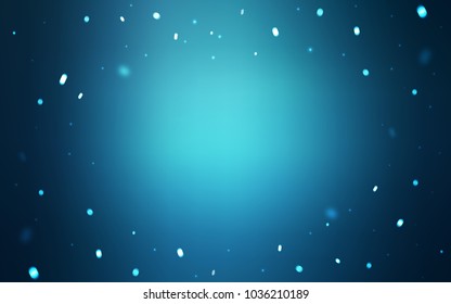 Light BLUE vector texture with colored snowflakes. Blurred decorative design in xmas style with snow. New year design for your ad, poster, banner.