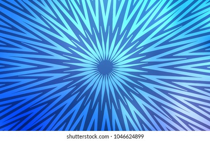 Light BLUE vector texture with colored lines. Shining colored illustration with sharp stripes. Best design for your ad, poster, banner.