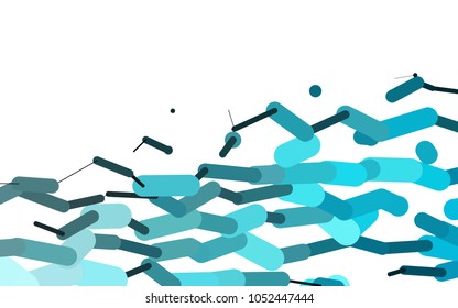 Light BLUE vector texture with colored capsules. Shining colored illustration with rounded stripes. The template can be used as a background.