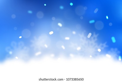 Light BLUE vector texture with colored snowflakes. Modern geometrical abstract illustration with crystals of ice. The pattern can be used for year new  websites.