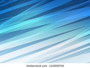 Light BLUE vector texture with colored lines. Decorative shining illustration with lines on abstract template. The pattern can be used as ads, poster, banner for commercial.