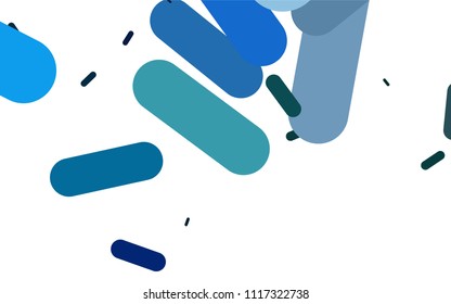 Light BLUE vector texture with colored capsules. Modern geometrical abstract illustration with staves. The pattern can be used for websites.