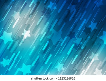 Light BLUE vector texture with colored lines. Decorative shining illustration with lines on abstract template. The pattern can be used as ads, poster, banner for commercial.