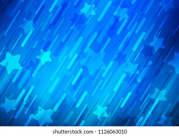Light BLUE vector texture with colored lines. Lines on blurred abstract background with gradient. Smart design for your business advert.