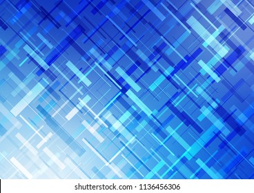 Light BLUE vector texture with colored lines. Decorative shining illustration with lines on abstract template. Best design for your ad, poster, banner.