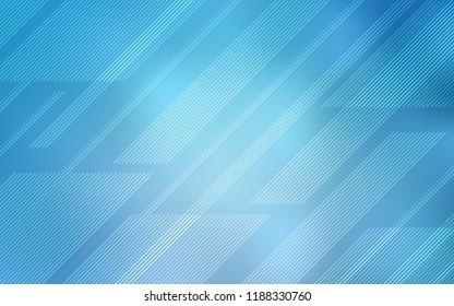 Light BLUE vector texture with colored lines. Shining colored illustration with sharp stripes. Pattern for your busines websites.