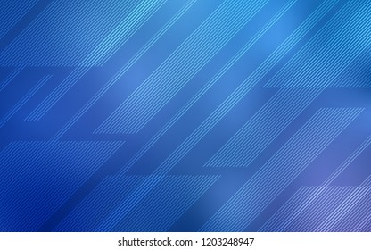 Light BLUE vector texture with colored lines. Decorative shining illustration with lines on abstract template. Smart design for your business advert.