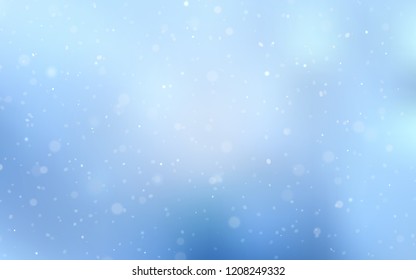 Light BLUE vector texture with colored snowflakes. Decorative shining illustration with snow on abstract template. New year design for your ad, poster, banner. Light BLUE vector texture with colored snowflakes. Decorative shining illustration with snow on abstract template. New year design for your ad, poster, banner.