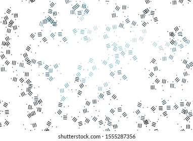 Light BLUE vector texture with colored lines, dots. Colorful shining illustration with lines on abstract template. Pattern for your busines websites.