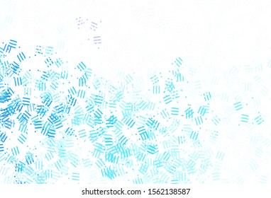 Light BLUE vector texture with colored lines, dots. Shining colored illustration with sharp stripes. Pattern for ads, posters, banners.