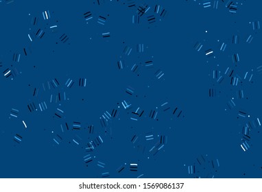 Light BLUE vector texture with colored lines, dots. Blurred decorative design in simple style with lines. Best design for your ad, poster, banner.