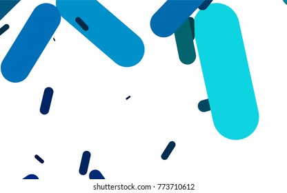 Light BLUE vector texture with colored capsules. Glitter abstract illustration with colored sticks. Best design for your ad, poster, banner.