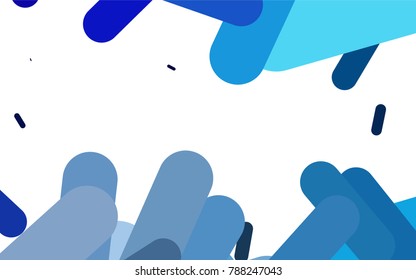 Light BLUE vector texture with colored capsules. Shining colored illustration with rounded stripes. Best design for your ad, poster, banner.