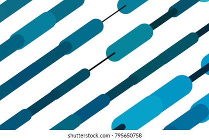 Light BLUE vector texture with colored capsules. Blurred decorative design in simple style with lines. Smart design for your business advert.