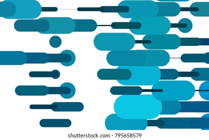 Light BLUE vector texture with colored capsules. Modern geometrical abstract illustration with staves. Best design for your ad, poster, banner.