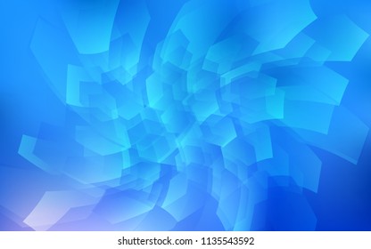 Light BLUE vector texture with colorful hexagons. Illustration of colored hexagons on white surface. Pattern can be used for landing pages.