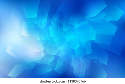 Light BLUE vector texture with colorful hexagons. Glitter abstract illustration in hexagonal style. Pattern can be used for landing pages.