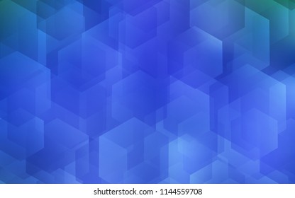 Light BLUE vector texture with colorful hexagons. White background with colorful hexagons. Pattern for texture of wallpapers.
