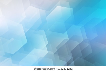 Light BLUE vector texture with colorful hexagons. Abstract illustration with colorful hexagons. Beautiful design for your business advert.