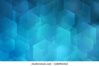 Light BLUE vector texture with colorful hexagons. Design in abstract style with hexagons. New template for your brand book.