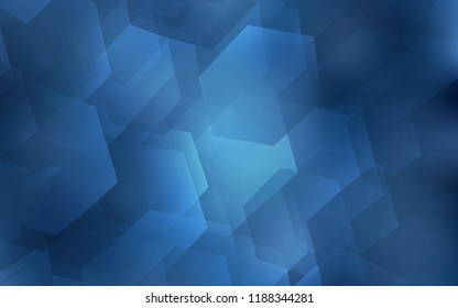 Light BLUE vector texture with colorful hexagons. Design in abstract style with hexagons. Pattern for texture of wallpapers.