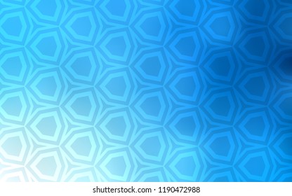 Light BLUE vector texture with colorful hexagons. Colorful hexagons on blur backdrop. Design for your business advert.