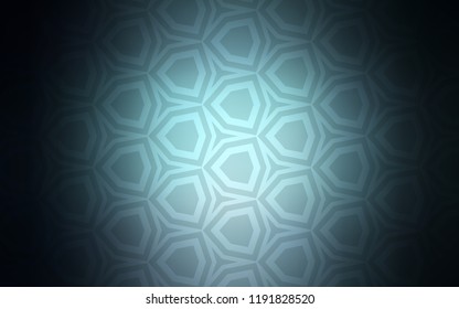 Light BLUE vector texture with colorful hexagons. Colorful hexagons on blur backdrop. Pattern for ads, leaflets.
