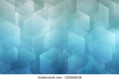 Light BLUE vector texture with colorful hexagons. Abstract illustration with colorful hexagons. Pattern can be used for landing pages.