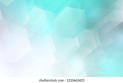 Light BLUE vector texture with colorful hexagons. Illustration with set of colorful hexagons. Pattern for texture of wallpapers.