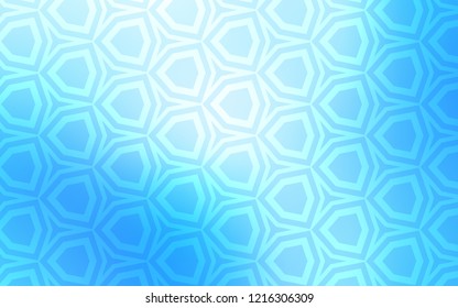 Light BLUE vector texture with colorful hexagons. Design in abstract style with hexagons. Pattern for your ad, booklets.