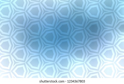 Light BLUE vector texture with colorful hexagons. Glitter abstract illustration in hexagonal style. Design for website posters, banners.