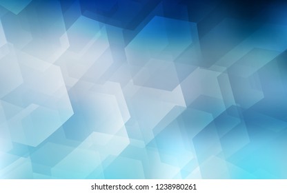 Light BLUE vector texture with colorful hexagons. White background with colorful hexagons. Beautiful design for your business advert.