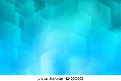 Light BLUE vector texture with colorful hexagons. Design in abstract style with hexagons. Pattern can for your ad, booklets.