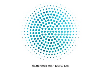 Light BLUE vector texture with colorful hexagons. Colorful hexagons on white backdrop. Pattern can be used for landing pages.