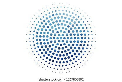 Light BLUE vector texture with colorful hexagons. Abstract illustration with colorful hexagons. Pattern for texture of wallpapers.