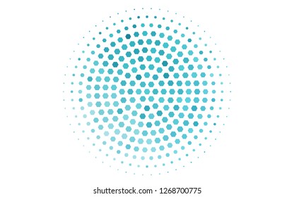 Light BLUE vector texture with colorful hexagons. Illustration of colored hexagons on white surface. Pattern for ads, leaflets.